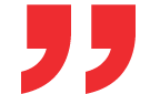 Red quotation mark graphic